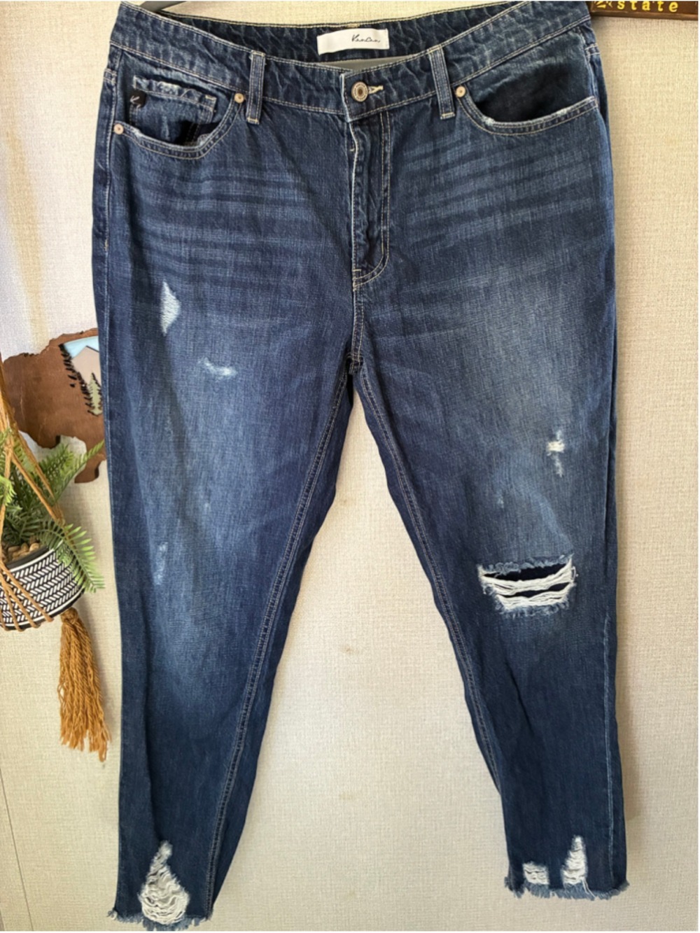 KanCan Women Jeans Blue Size 13 Distressed